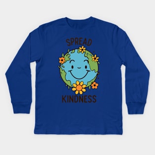 Spread Kindness, Save The Earth Kids Long Sleeve T-Shirt